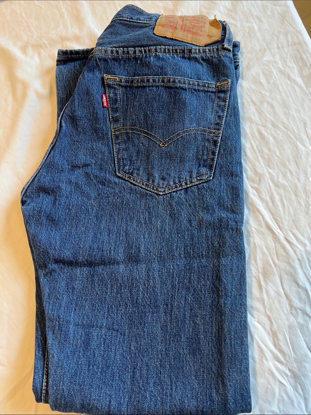 Levi's Men’s Dark Blue Straight Denim Jeans